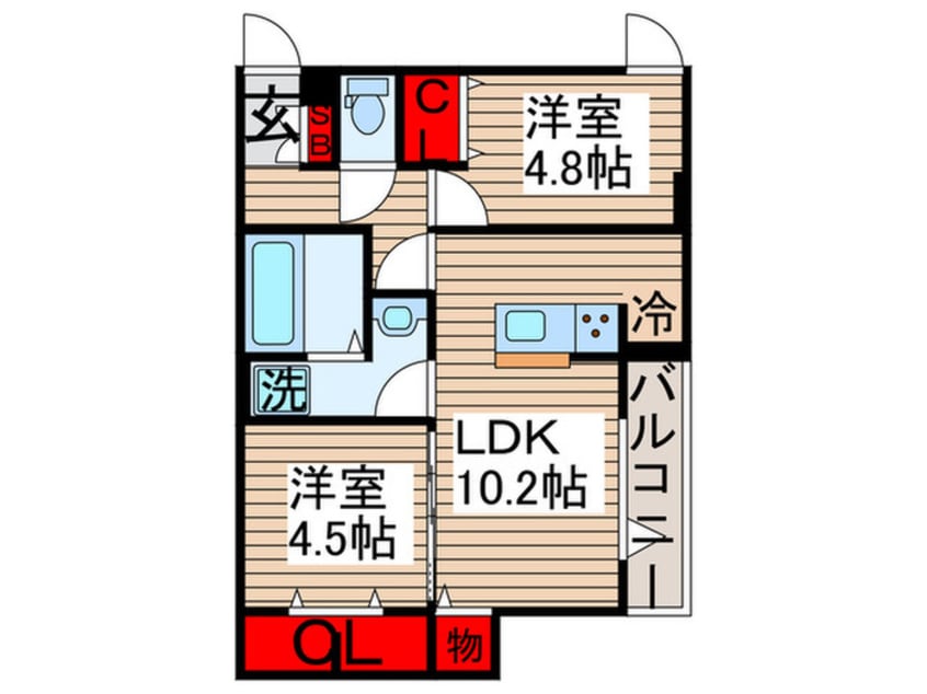 間取図 ラウレア六町