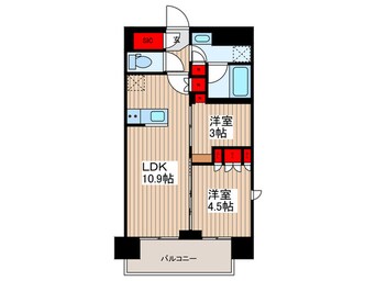 間取図 ルフォンプログレ押上EAST