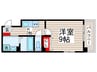 カームコート 1Kの間取り
