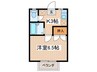 メイプルハウス 1Kの間取り