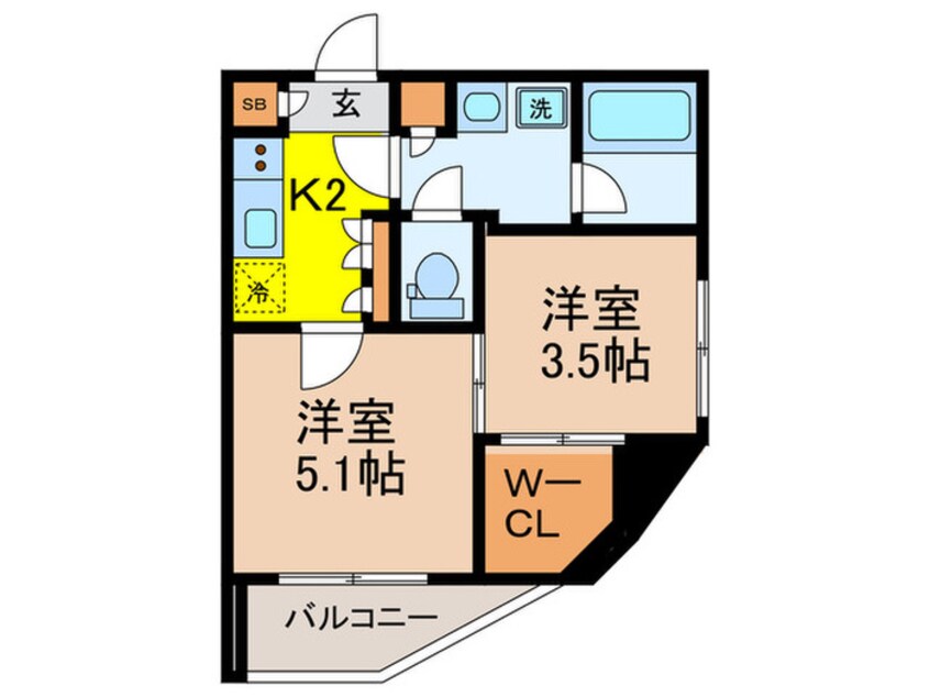 間取図 レジデンス北大塚(606)