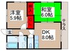 コ－ポ秋津第三 2DKの間取り