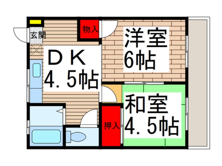 間取図 宮岡コ－ポ