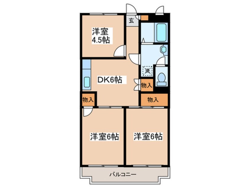 間取図 キョーワハウス拝島Ⅰ