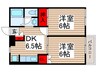 グランドウ－ル八柱 2DKの間取り