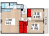 小暮コ－ポラス 2LDKの間取り