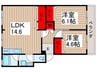 小暮コ－ポラス 2LDKの間取り
