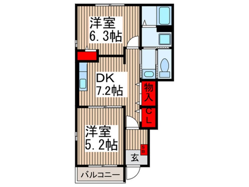 間取図 グリムロ－ズガ－デン