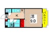 ヴィレヂハピネスⅧ 1Kの間取り