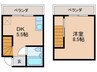 ツツジ台マンション 1DKの間取り