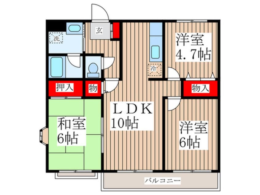 間取図 ドルチェ武蔵野
