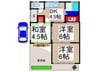 山田貸家 3DKの間取り