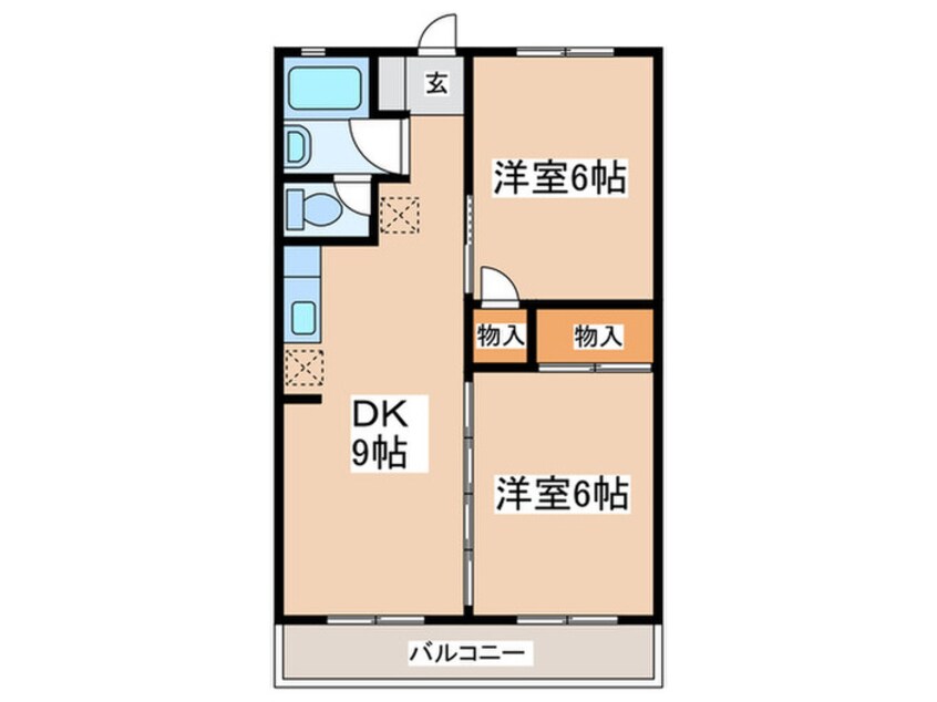 間取図 サンホワイトB２０２号棟