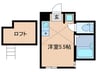 プライムテラス淵野辺 1Rの間取り