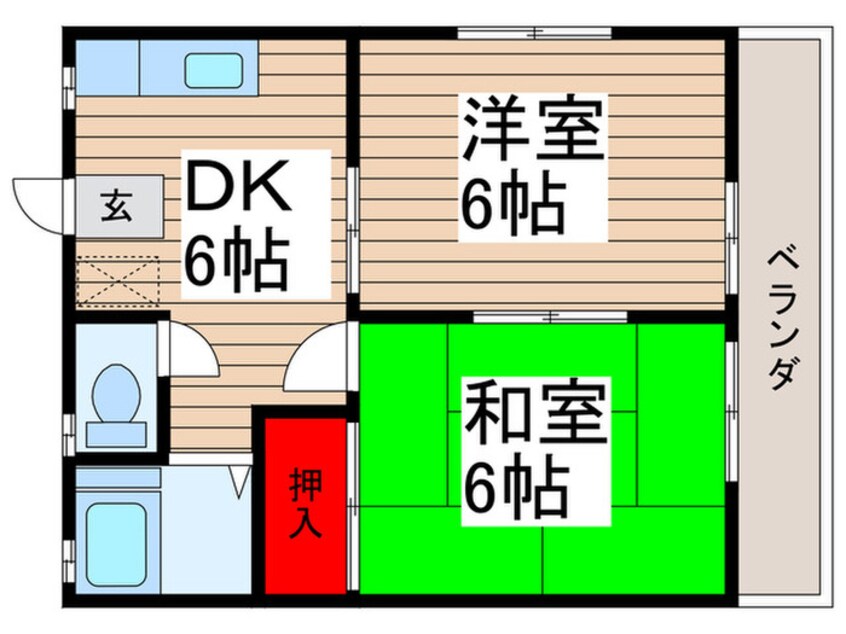 間取図 三幸ビレッジ2号棟