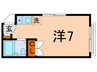 パ－ルフラッツ 1Rの間取り