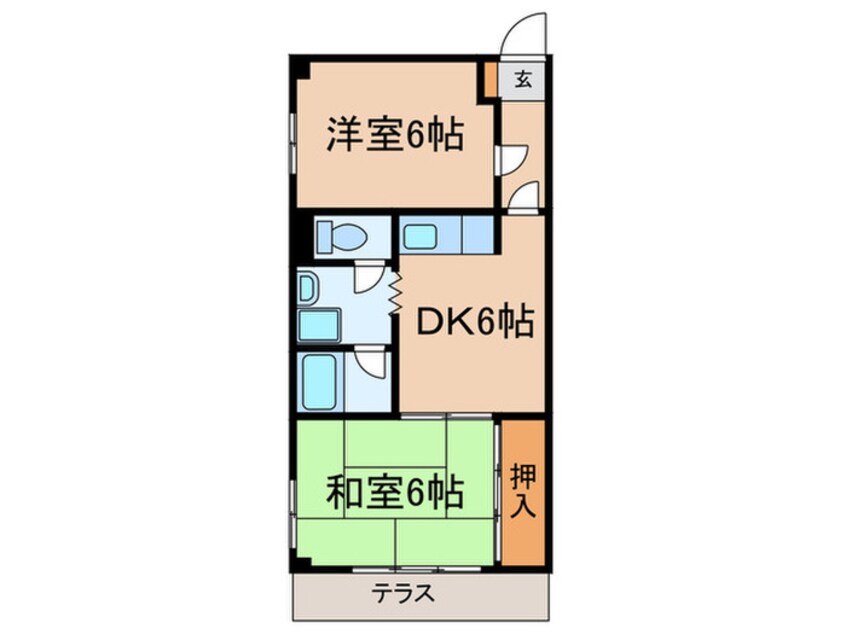 間取図 コ－ジ－ハイムＢ