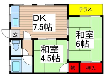 間取図 真々田貸家３号