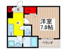 ジーメゾン見沼大和田アゼリア 1Kの間取り