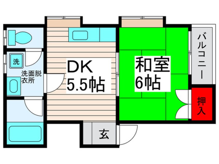 間取図 オキノハイツ１