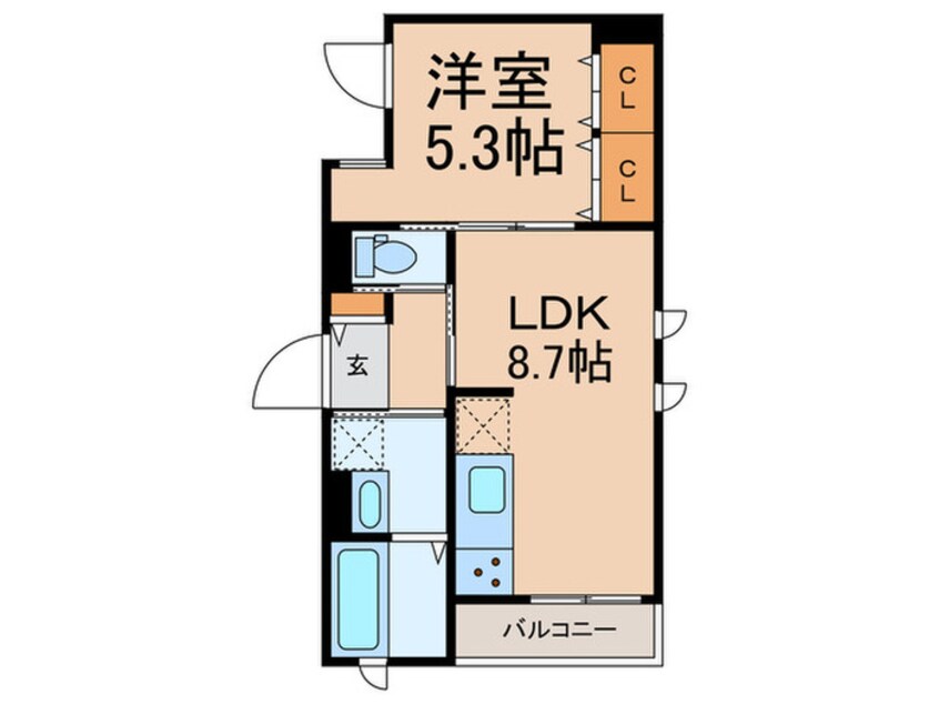 間取図 リッジ代沢