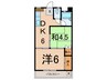 キャッスル寺尾 2DKの間取り
