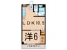 キャッスル寺尾 1LDKの間取り