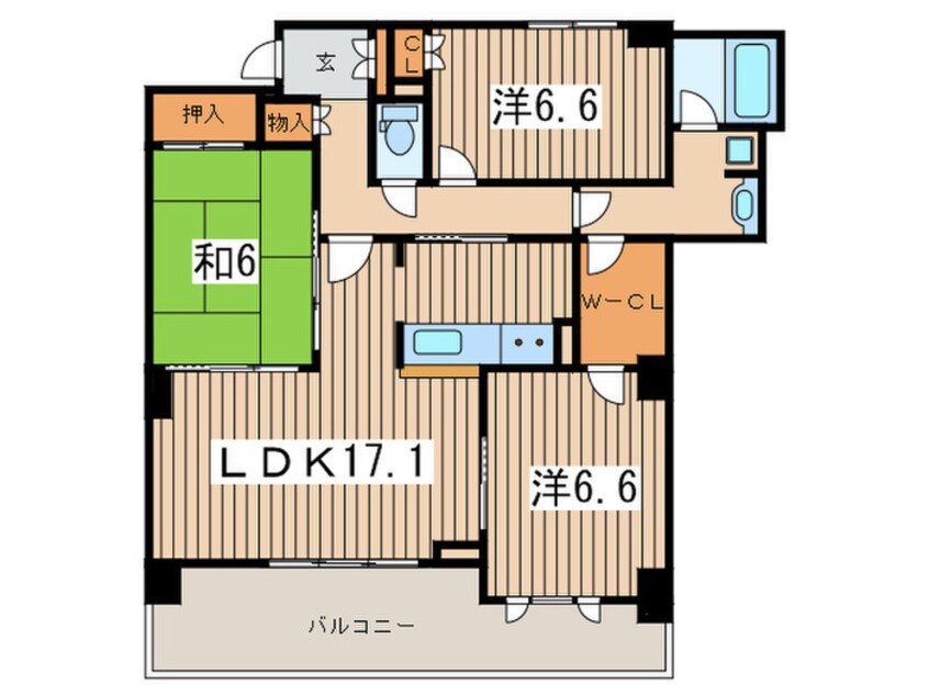 間取図 セ・パルレ中央林間五番館