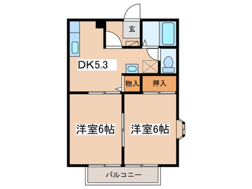 間取図 ヴィラージュ鎌倉B