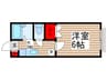 サマックスタカサゴ 1Kの間取り