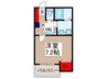 MELDIA西所沢Ⅲ 1Kの間取り