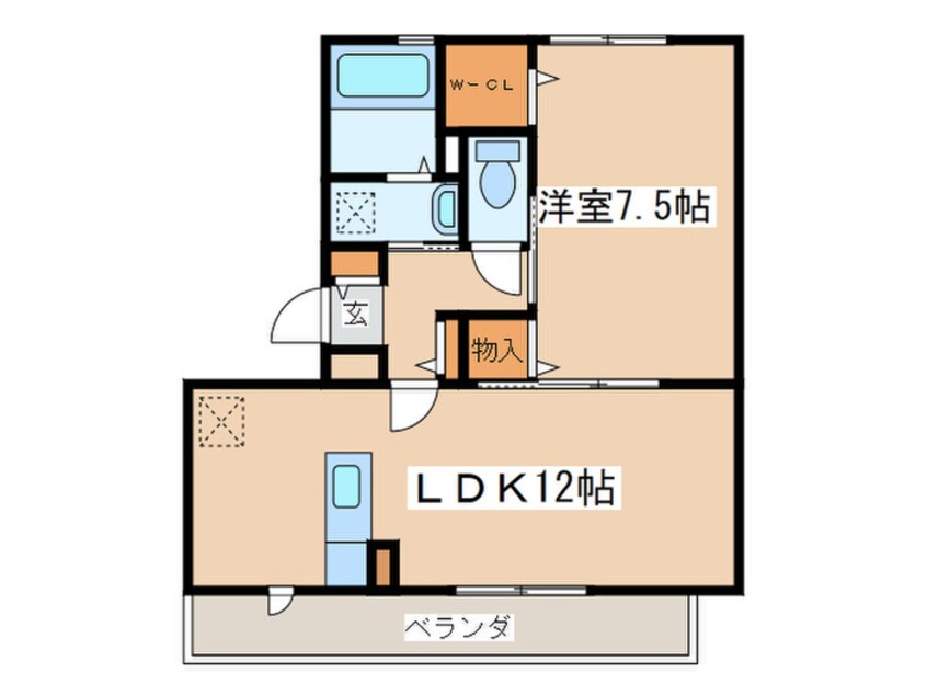 間取図 アンソレイユ