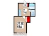 ＨＯＵＳＥ　ＨＯＲＩＫＩＴＡ 1Kの間取り