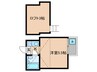 ジュネス大山 1Rの間取り