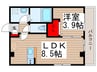 アウル 1LDKの間取り