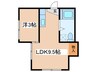 コーポかえで 1LDKの間取り