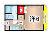 エクセルコーポ 1Kの間取り