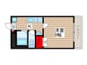 アルモ津田沼 1Kの間取り