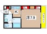 リブリ・ソル　ポトロ 1Kの間取り