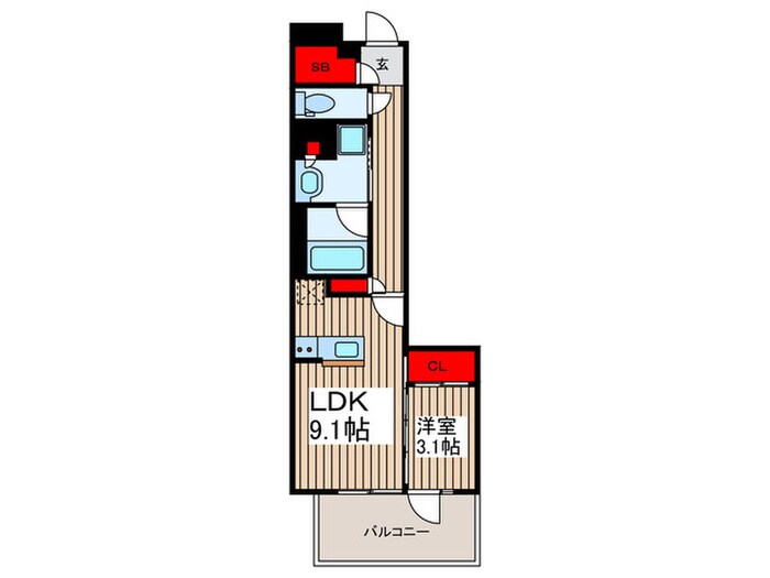 間取り図 ﾌﾟﾗｳﾄﾞｼﾃｨ武蔵浦和ｽﾃｰｼｮﾝｱﾘｰﾅ