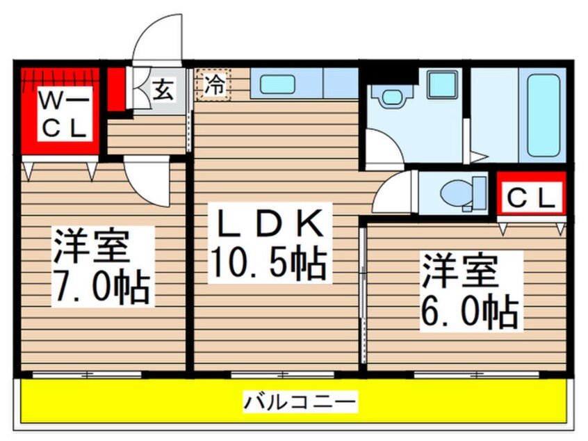 間取図 ＰＲＩＭＡＬ　ＪＵＰＩＴＥＲ