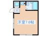 ａｐａｒｔｍｅｎｔ　Ａ-ＲＵ 1Rの間取り