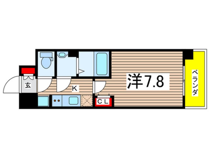 間取図 ﾊｰﾓﾆｰﾚｼﾞﾃﾞﾝｽ森下ｽﾃｰｼｮﾝﾌﾛﾝﾄ