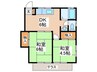 グリーンコーポ 2DKの間取り