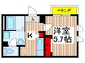 エバーグリーン 1Kの間取り