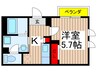 エバーグリーン 1Kの間取り