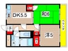メゾンプチフォーレ 2DKの間取り