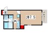 リッシェル 1Kの間取り