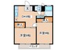 ベルテス湘南 2DKの間取り