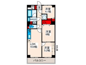 間取図 ﾗｲｵﾝｽﾞﾏﾝｼｮﾝ北千住第6(503)